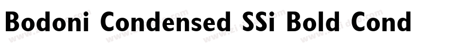 Bodoni Condensed SSi Bold Condensed字体转换